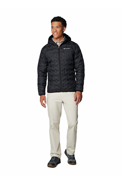 Columbia Siyah Delta Ridge II Down Kapüşonlu Erkek Kaz Tüyü Mont 2086221010_WO6610