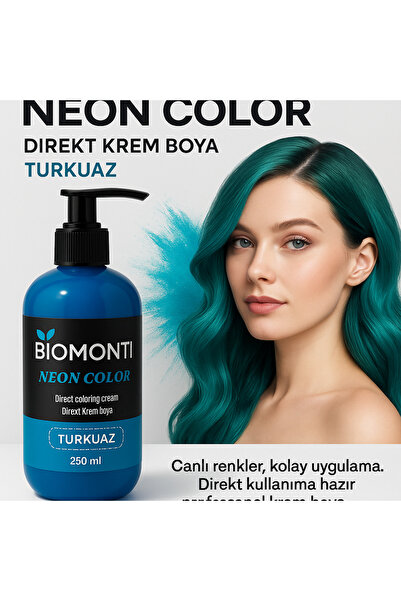 BİOMONTİ Neon Series Direkt Krem Boya TURKUAZ