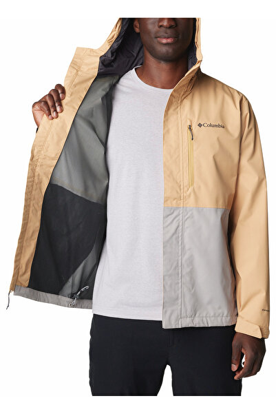 Columbia Brown Men's Hooded Collar Standard Fit Raincoat 1988621293_Wm6848