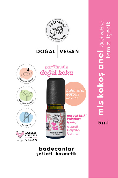 Badecanlar Şefkatli Kozmetik Doğal Vücut Kokusu (MİS KOKOŞ ANEL - TUTKUYU, AT...