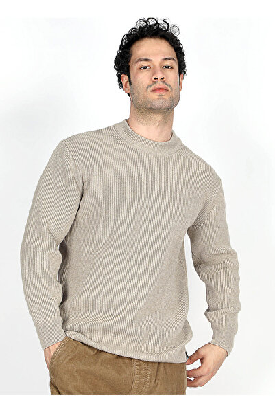 Lee Cooper Half Turtleneck Regular Fit Stone Men's Sweater 251 Lcm 241055 Ruby Stone