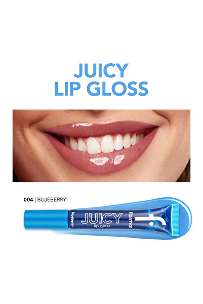 Flormar Meyve Aromalı Dudak Parlatıcısı (YABAN MERSİNİ) - Juicy Lip Gloss - 004 Blueberry