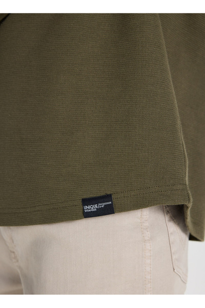 WRANGLER Regular Fit Regular Cut Crew Neck Khaki T-Shirt