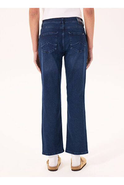 Mustang Normal Bel Düz Paça Straight Lacivert Kadın Denim Pantolon CROSBY RELAX STRAIGHT
