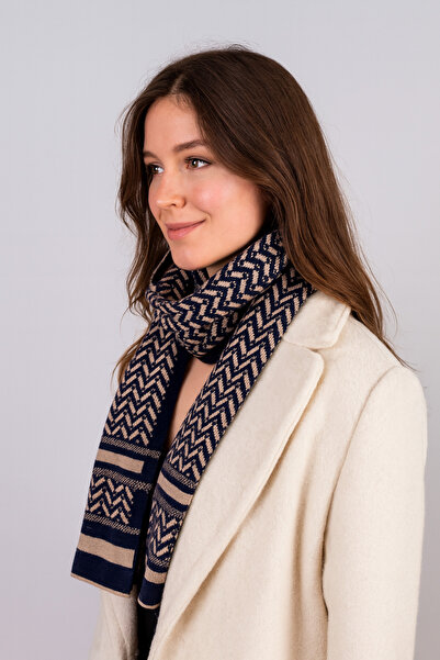 Sebir Moda Πλεκτό Φουλάρι με έθνικ σχέδιο