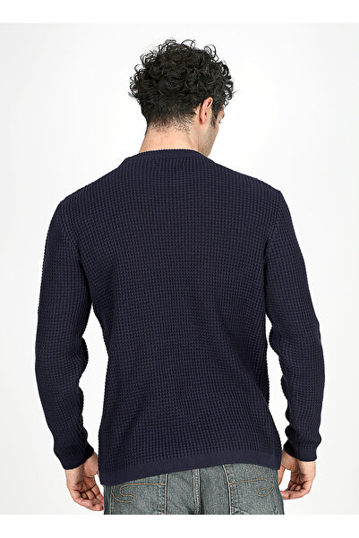 Lee Cooper Crew Neck Regular Fit Navy Blue Men's Sweater 251 Lcm 241054 Robb Navy Blue