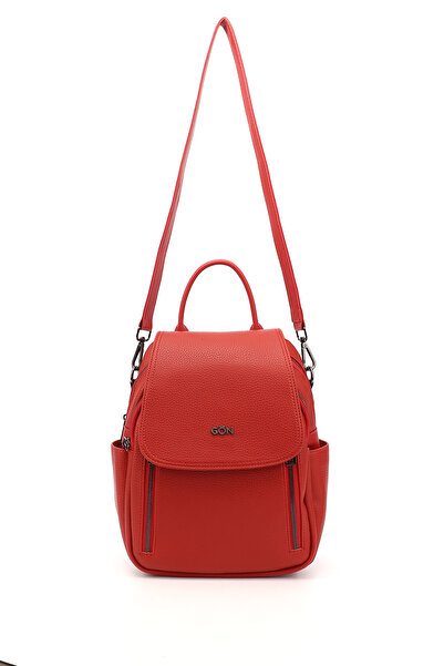 GÖNDERİ(R) حقيبة كتف وحقيبة ظهر حمراء للنساء/البنات