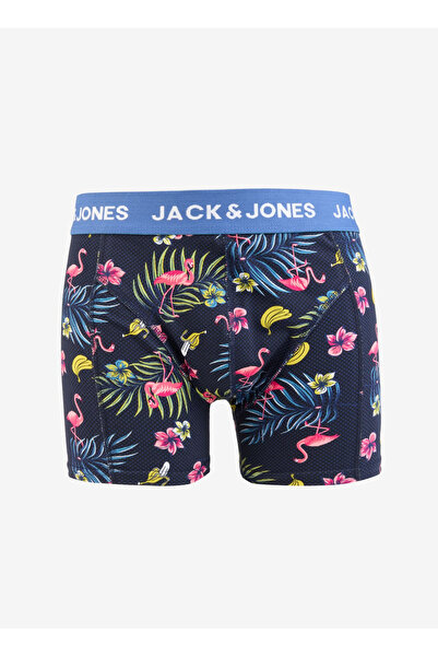 Jack & Jones Siyah Erkek Boxer 12276165_JACFLOWER BIRD TRUNK TRY