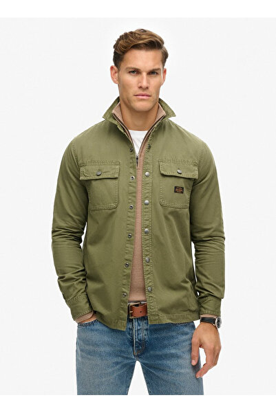 SUPERDRY Normal Yeşil Erkek Gömlek M4010730A8TQ_CANVAS WORKWEAR OVERSH