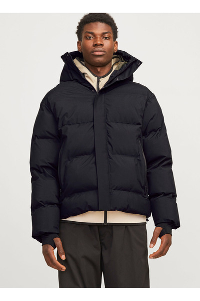 Jack & Jones Black Men's Coat 12261971_Jcoalpha Puffer Sn