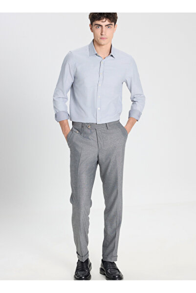 ALTINYILDIZ CLASSICS Бавовняна сорочка Slim Fit з вузьким кроєм, класичним коміром та рукавами з манжетами