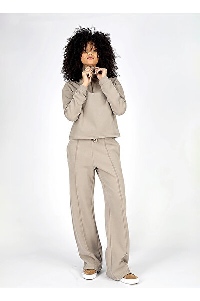 Lee Cooper سويت شيرت نسائي ذو ياقة عالية من فرو المنك 251 LCF 241014 VEGAS VIZON