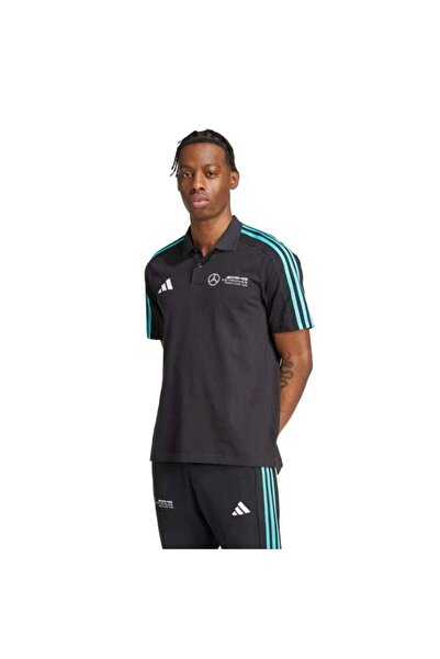 adidas Ανδρικό μαύρο μπλουζάκι πόλο της ομάδας Mercedes AMG Petronas Formula One (JV5430)