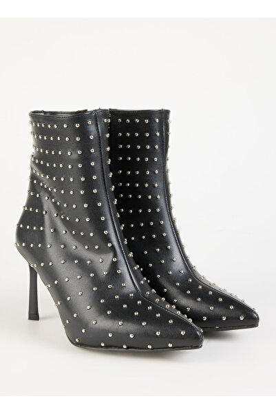 Fabrika Siyah Kadın Topuklu Bot DIONNE