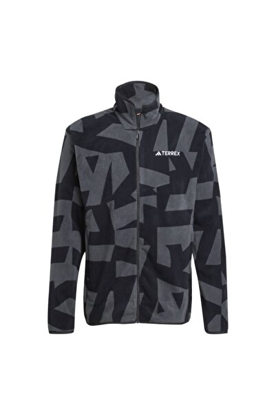 adidas Поларено горнище с цип и многоцветен щампован цип Terrex