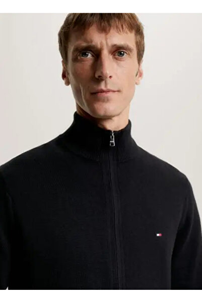 Tommy Hilfiger Bisiklet Yaka Siyah Erkek Kazak MW0MW28050BDS