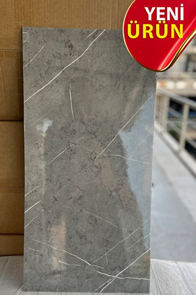 Bien Home 30x60 Cm Gri Beyaz Mermer Desenli Kendinden Yapışkanlı Köpük Banyo WC Kaplama PVC Duvar Paneli