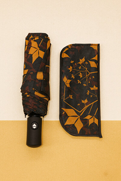 Elioure Şemsiye, otomatik, fiber tel, desenli, kadın, şık, kaliteli, lüx, siyah