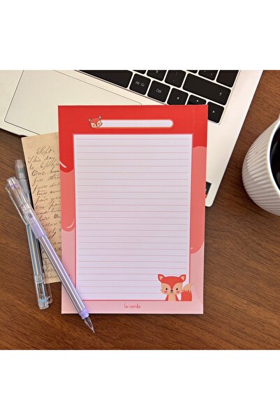 Genel Markalar A5 Tilki Desenli Notepad, Memopad, Not Defteri