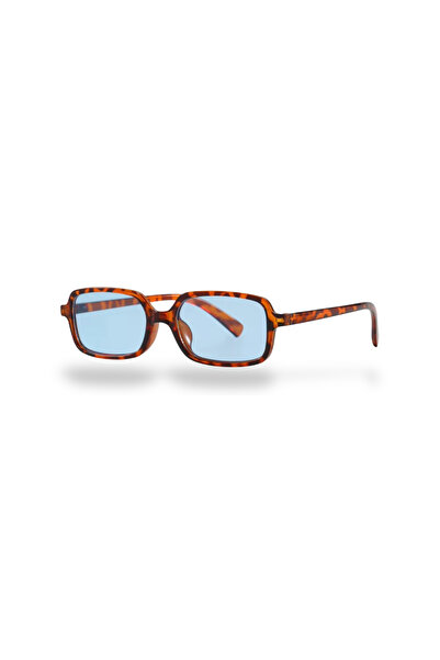 REN EYEWEAR Mix Leopard Blue Square Sunglasses Women's Modern New Season