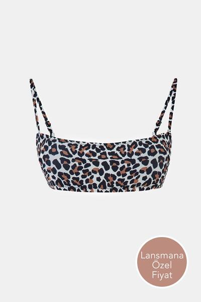 Amarelle Capetown Leopard Print Bralet Bikini Top with Removable Pads
