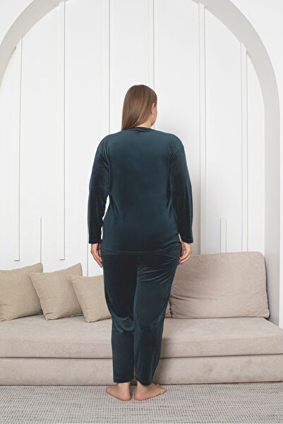 Asel Σετ βελούδινες πιτζάμες Plus Size