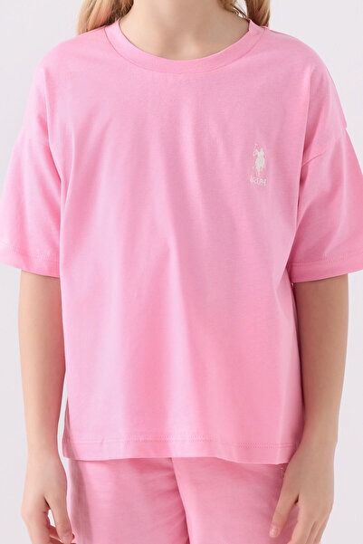 U.S. Polo Assn. Girl's Pink Bermuda Set