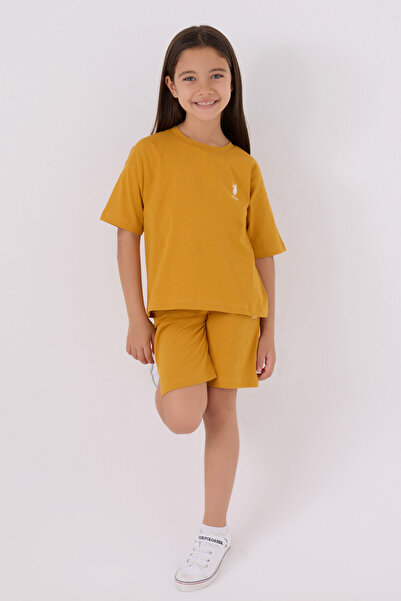U.S. Polo Assn. Mustard Colored Girl's Bermuda Set