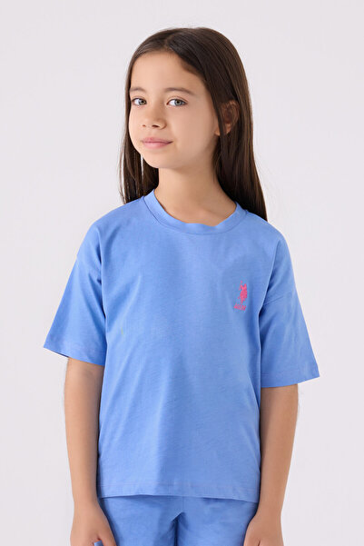 U.S. Polo Assn. Girl's Blue Bermuda Suit