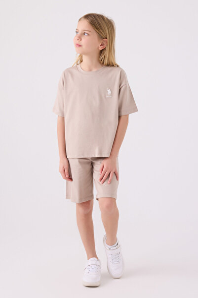 U.S. Polo Assn. Girl's Brown Bermuda Suit
