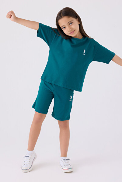 U.S. Polo Assn. Girl's Green Bermuda Suit