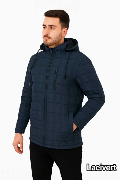 OKER Normal and Large Size Quilted Men's Coat & Coat Inside Fur Travel Hood