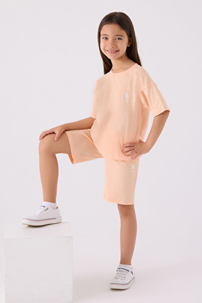 U.S. Polo Assn. Κίτρινο κοστούμι βερμούδας για κορίτσι