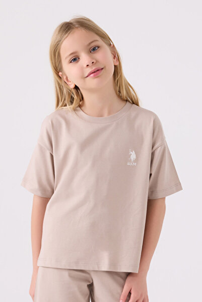 U.S. Polo Assn. Girl's Brown Bermuda Suit