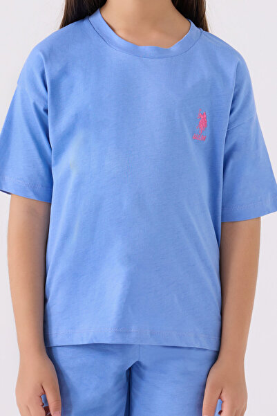 U.S. Polo Assn. Girl's Blue Bermuda Suit