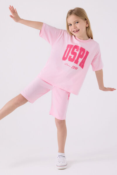 U.S. Polo Assn. Κοριτσίστικο ροζ βερμούδα