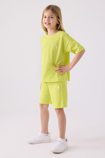 U.S. Polo Assn. Girl's Green Bermuda Suit