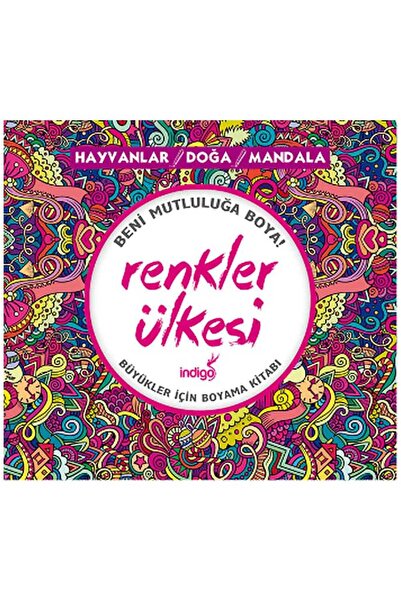 İndigo Kitap Renkler Ülkesi Hayvanlar Doğa Büyüklere Boyama