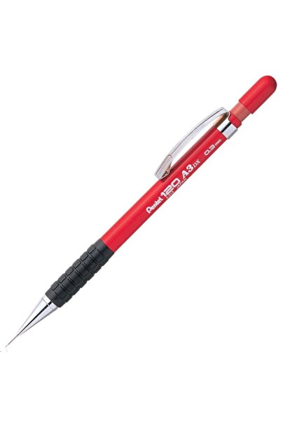 Pentel 120 قلم A3DX برأس 0.3 أحمر اللون