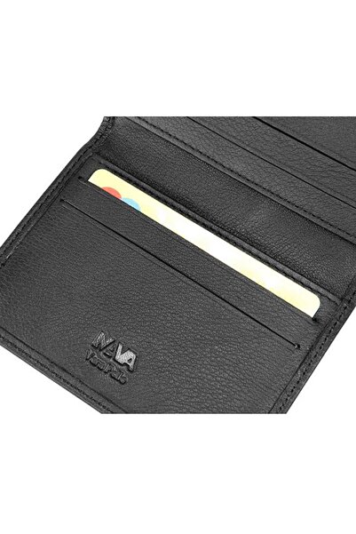 Nava City Leather Card Holder Black