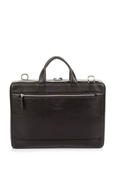 GUARD Hakiki Deri Siyah Unisex Evrak Çantası 1796.G.01