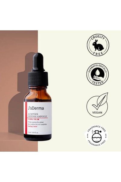 J'sDerma 8% Niacinamide Hypoallergenic Face Ampoule - Acnetrix Defense Ampoule - 15ml
