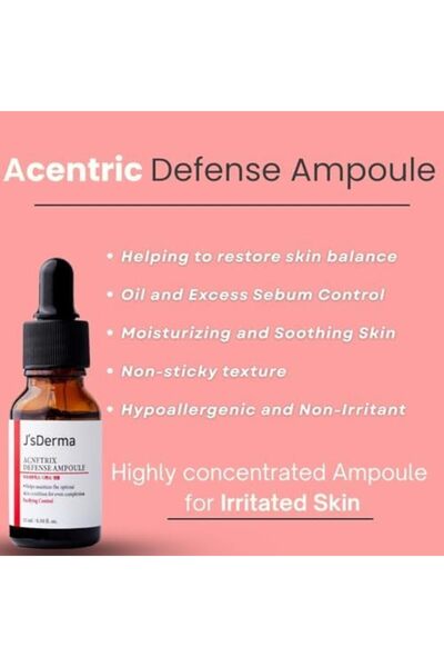 J'sDerma 8% Niacinamide Hypoallergenic Face Ampoule - Acnetrix Defense Ampoule - 15ml