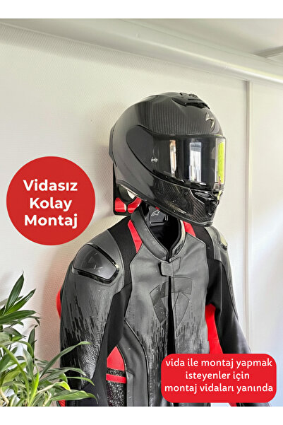 3DreaMaker Motosiklet Bisiklet Scooter Kask Duvar Askısı Kask Tutucu V2