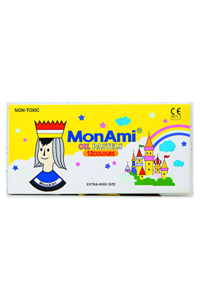 Monami Mon-ami Pastel Boya Karton Kutu Köşeli 12 Renk
