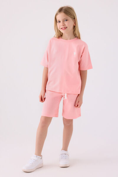 U.S. Polo Assn. U.S. Polo Assn Girl - Salmon Bermuda Suit
