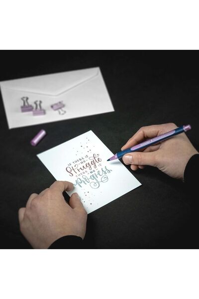 SCHNEIDER - Metalik Rollerball Paınt-ıt 050 Davetiye Kalemi 0.4mm Metalik Vıntage Kırmızı - Ml05001