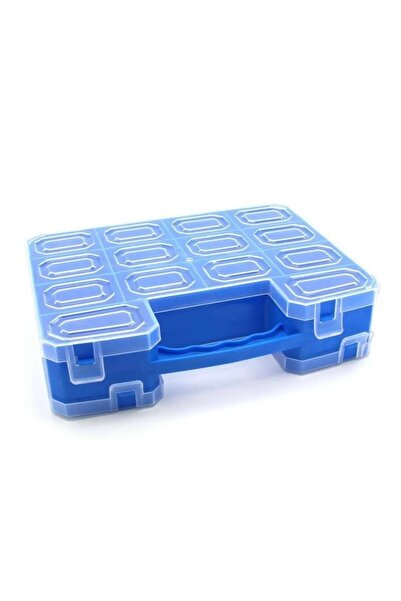 Genel Markalar 22 Alfa Çift Yönlü Organizer Balıkçı Malzeme Kutusu MAVİ