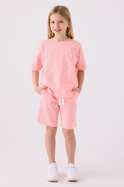 U.S. Polo Assn. U.S. Polo Assn Girl - Salmon Bermuda Suit