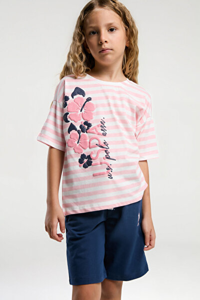 U.S. Polo Assn. U.S. Polo Assn. Girl's Orange Bermuda Suit